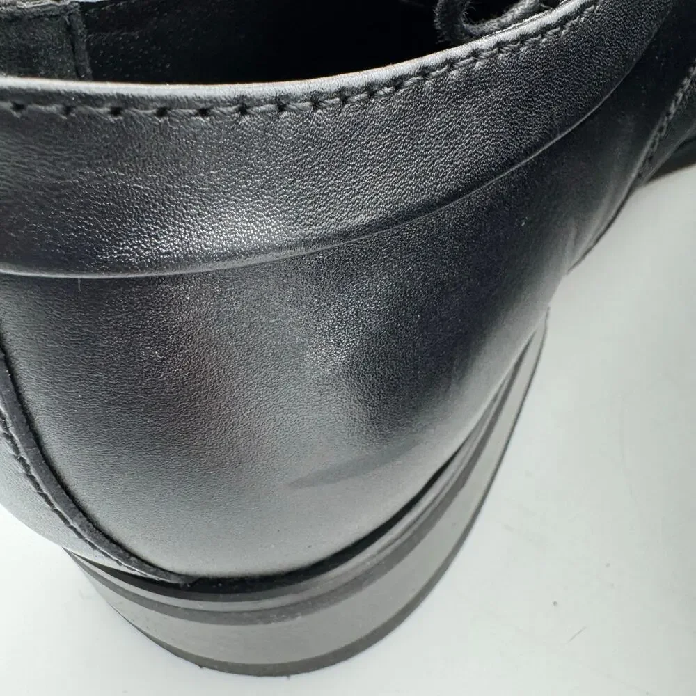 La Milano Evant Black Cap Toe Oxford Dress Shoes Leather Men’s Size 12